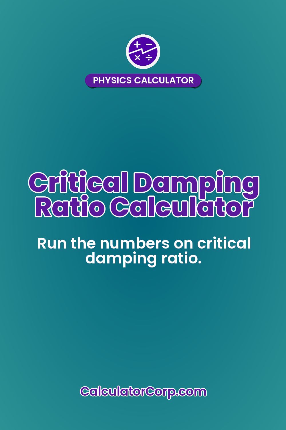 Critical Damping Ratio Calculator