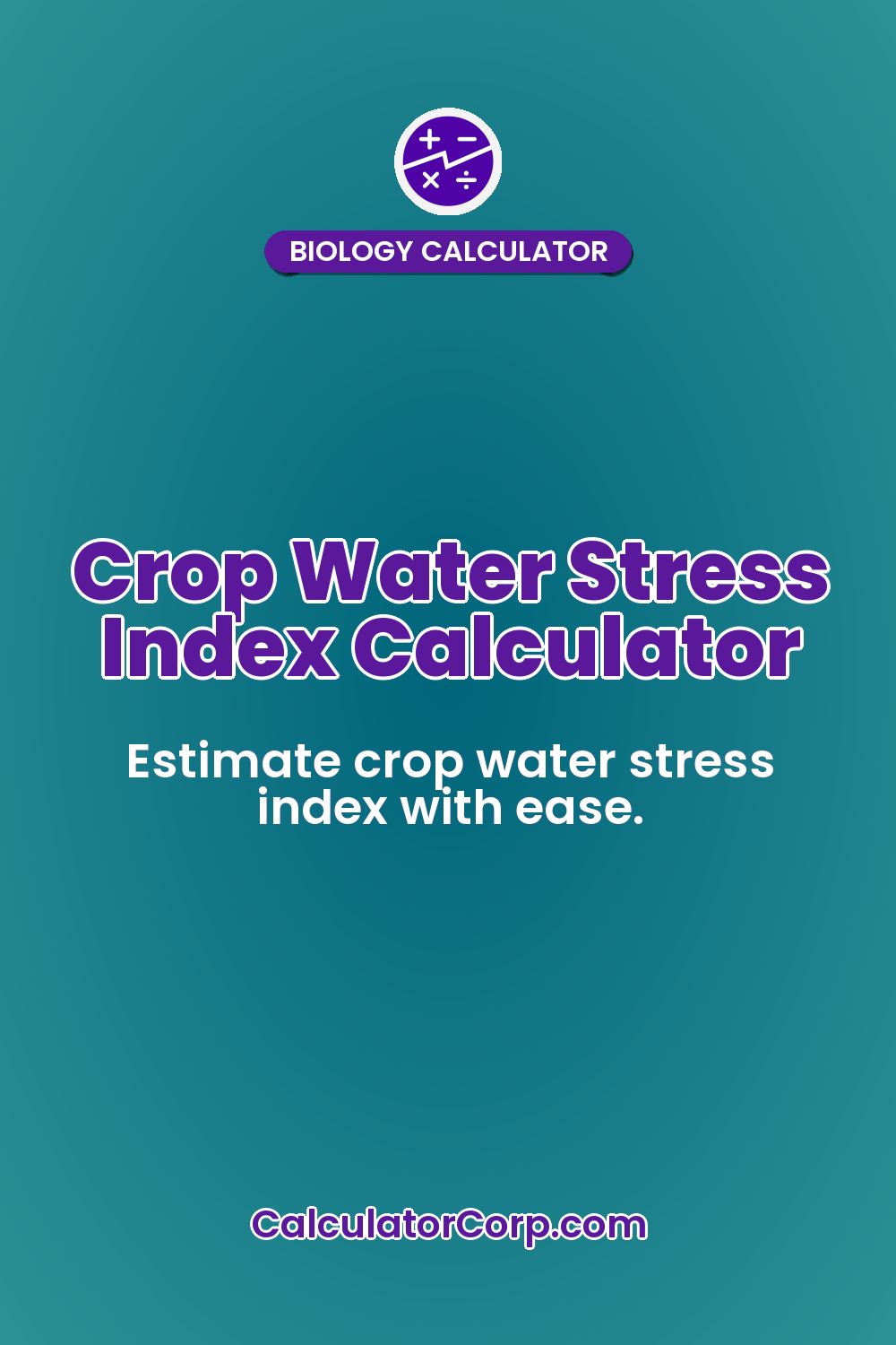 Crop Water Stress Index Calculator