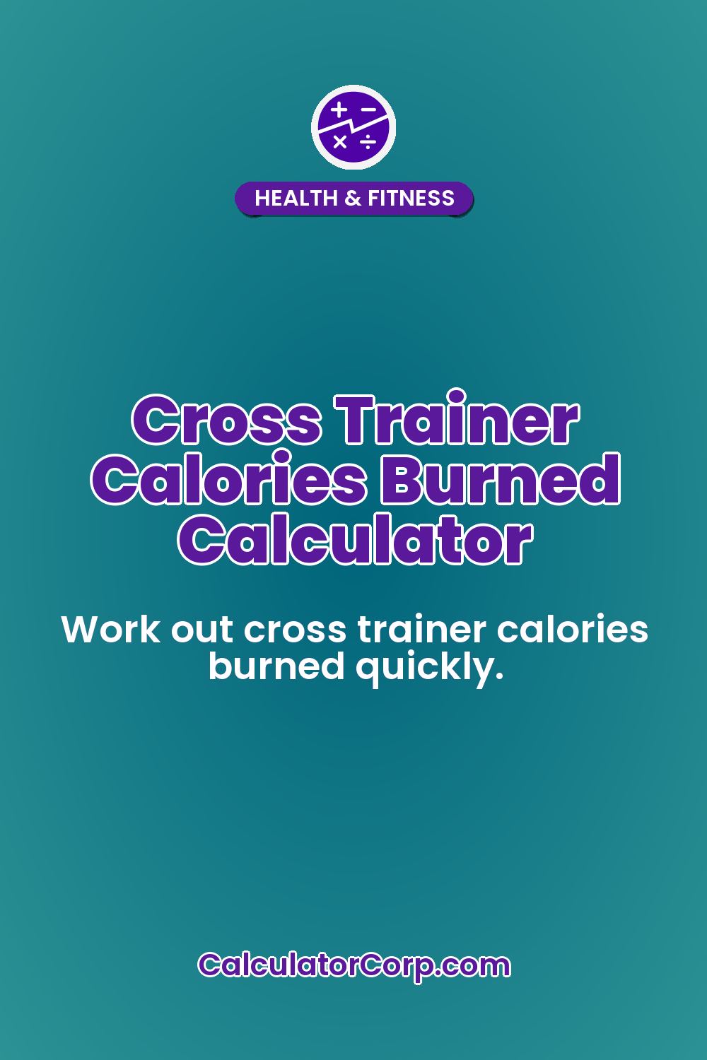 Cross Trainer Calories Burned Calculator