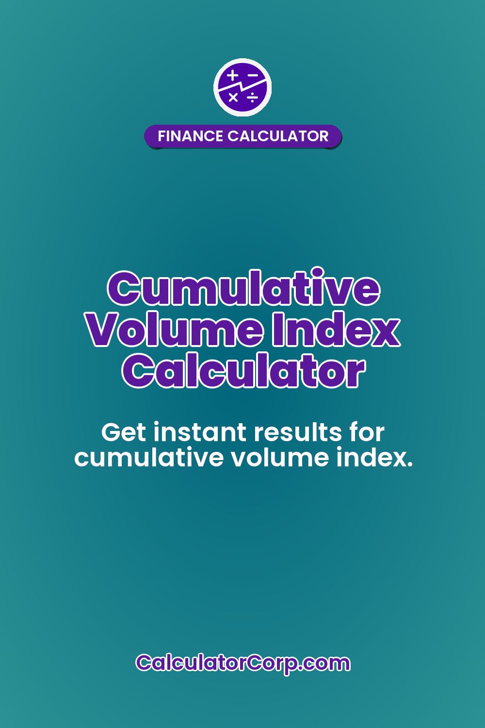 Cumulative Volume Index Calculator