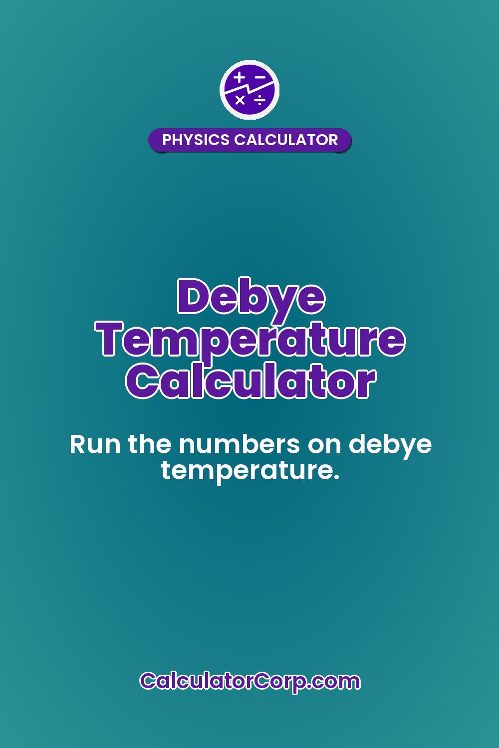 Debye Temperature Calculator