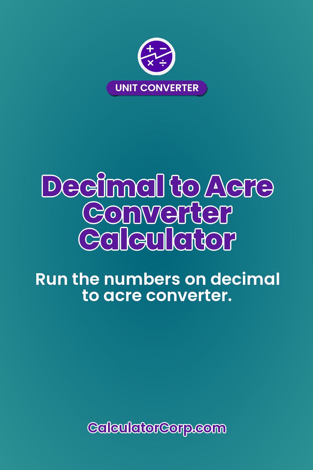 Decimal to Acre Converter Calculator