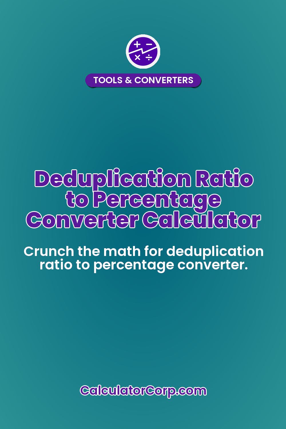 Deduplication Ratio to Percentage Converter Calculator