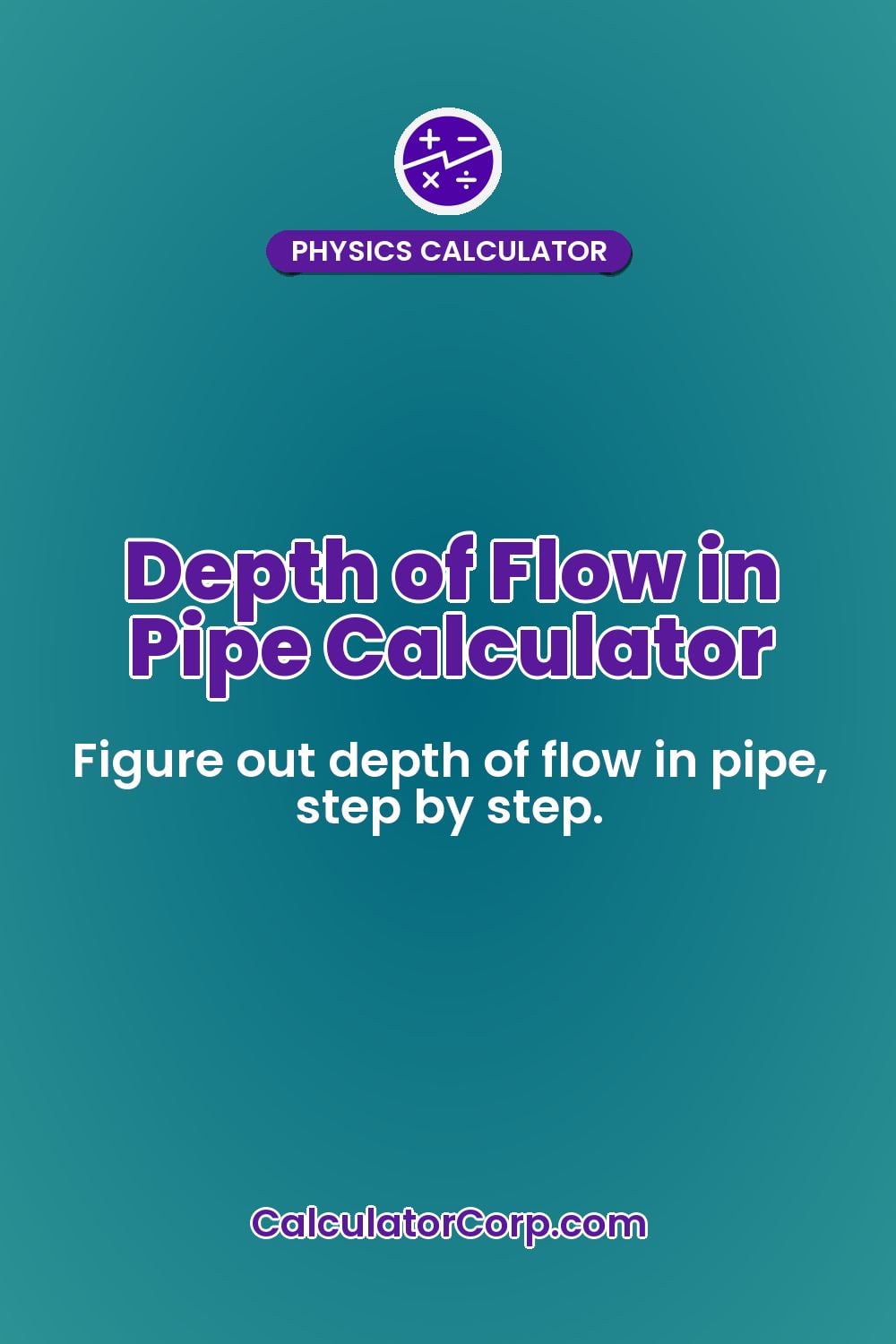 Depth of Flow in Pipe Calculator