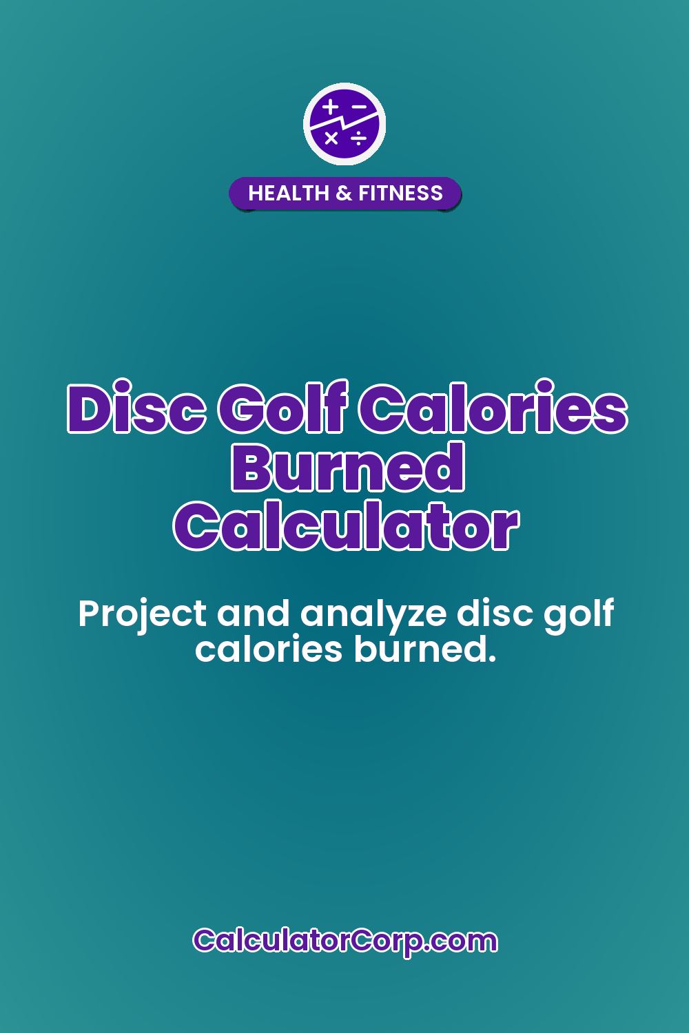Disc Golf Calories Burned Calculator