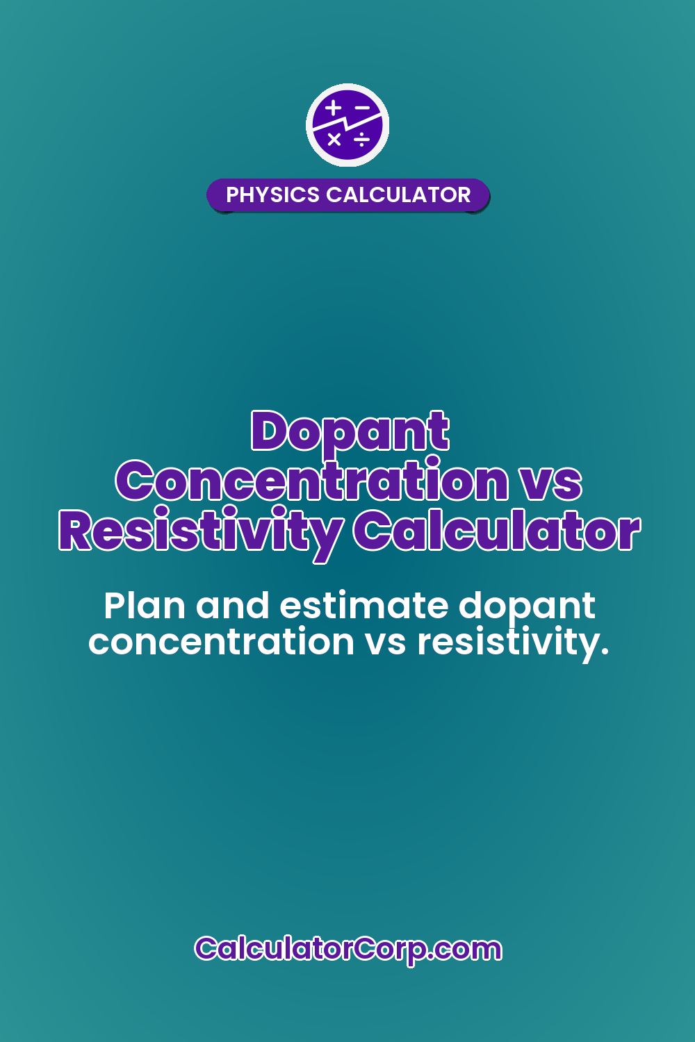 Dopant Concentration vs Resistivity Calculator