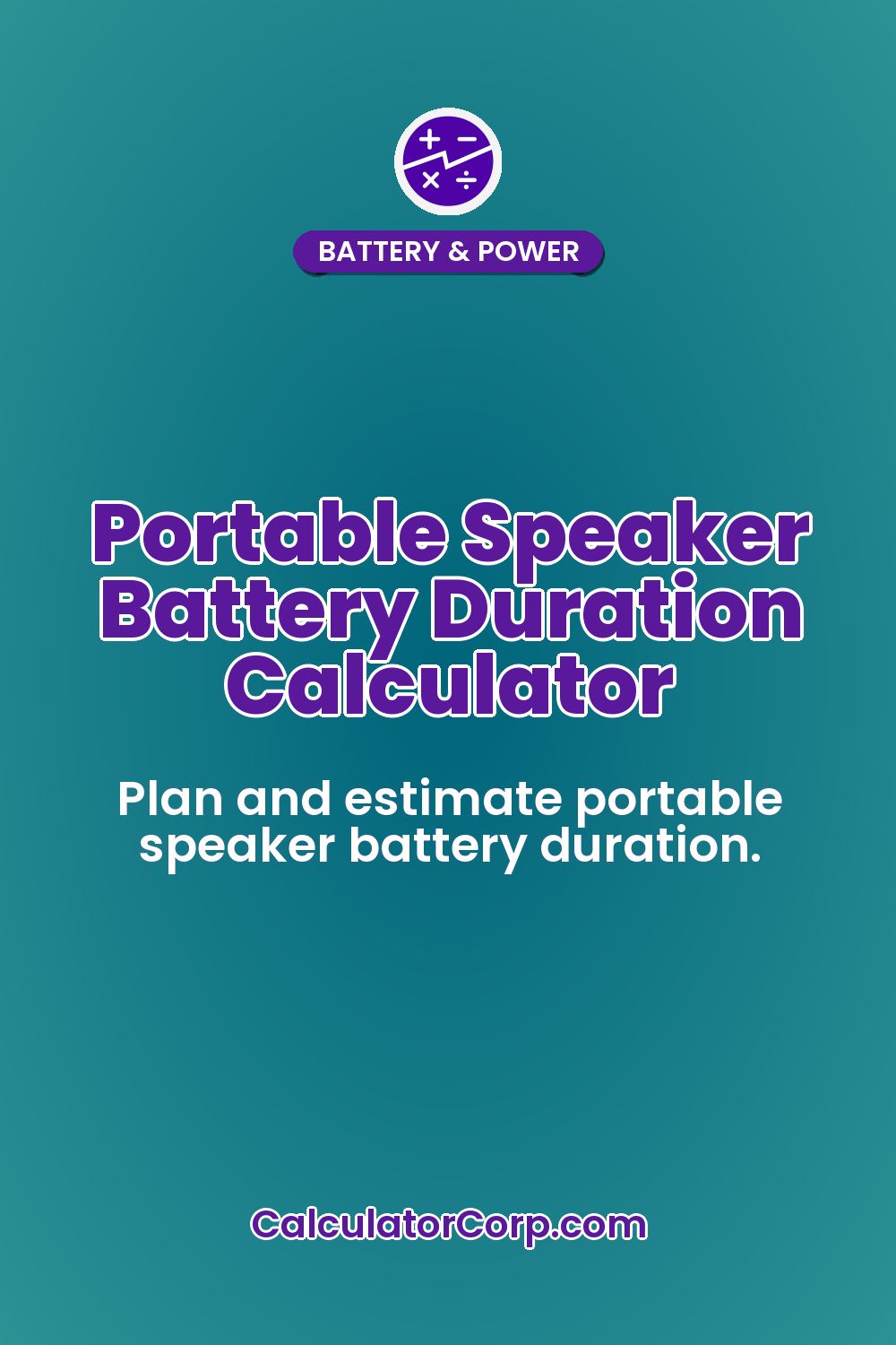 Portable Speaker Battery Duration Calculator