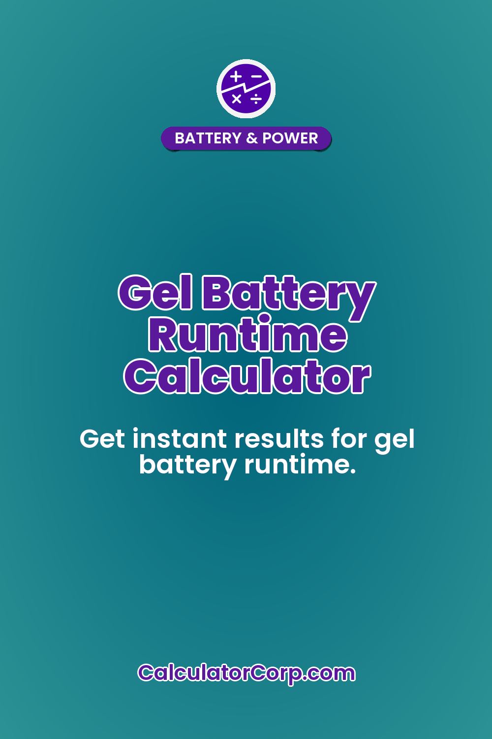 Gel Battery Runtime Calculator