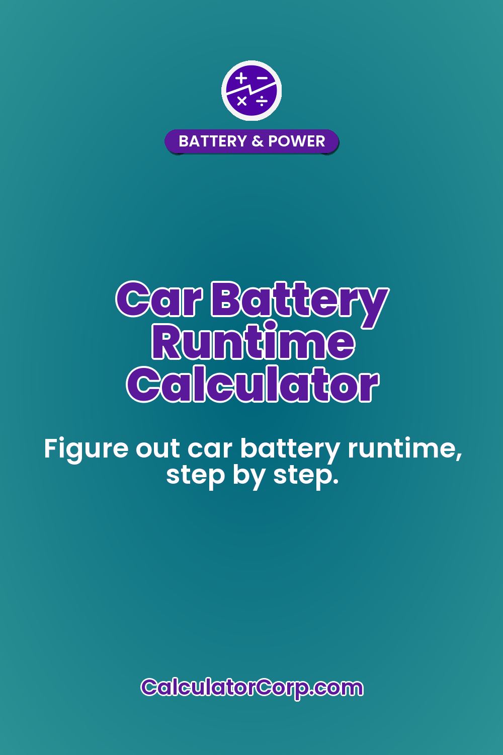 Car Battery Runtime Calculator