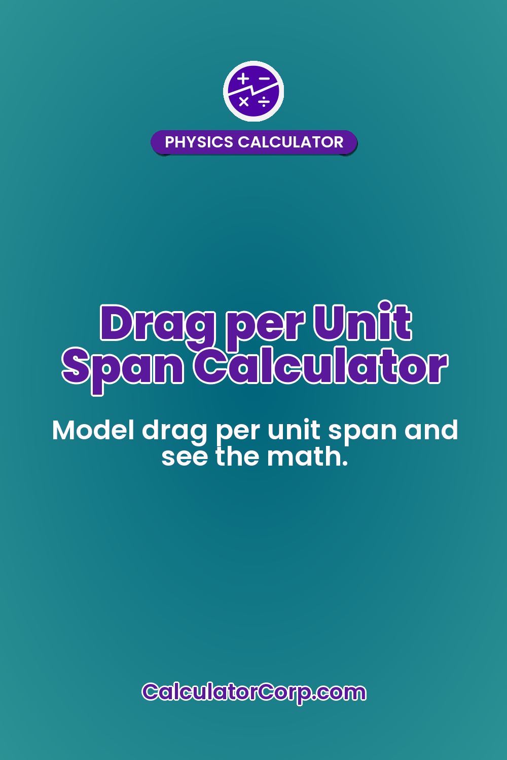 Drag per Unit Span Calculator