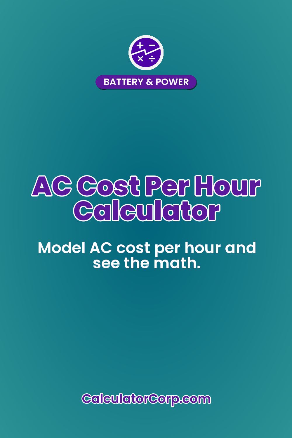 AC Cost Per Hour Calculator