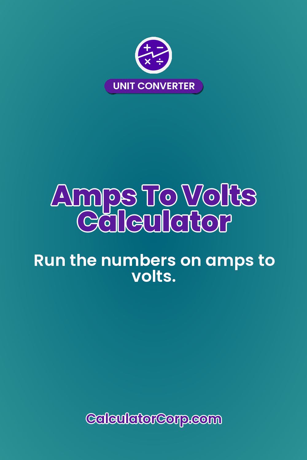 Amps To Volts Calculator