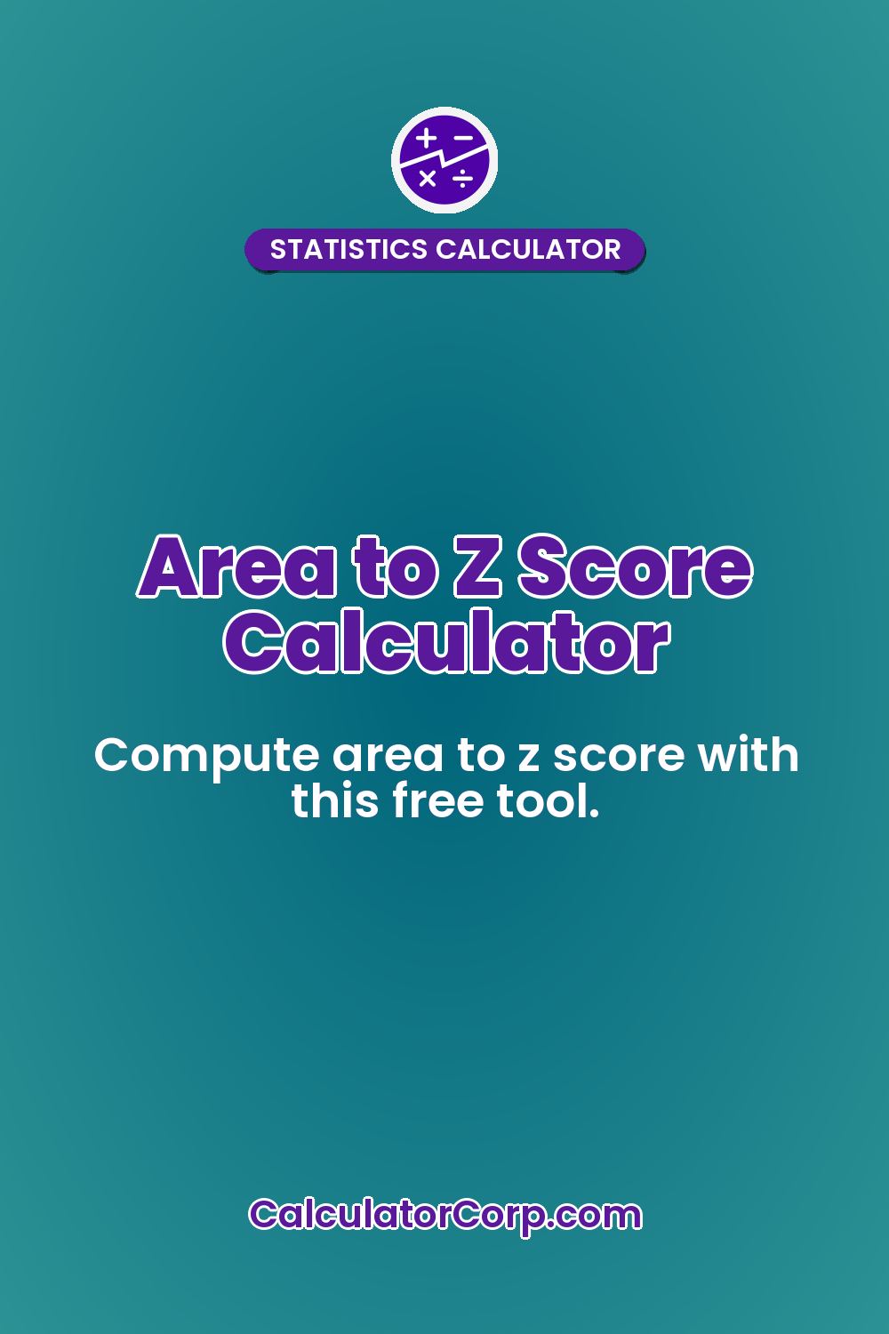 Area to Z Score Calculator