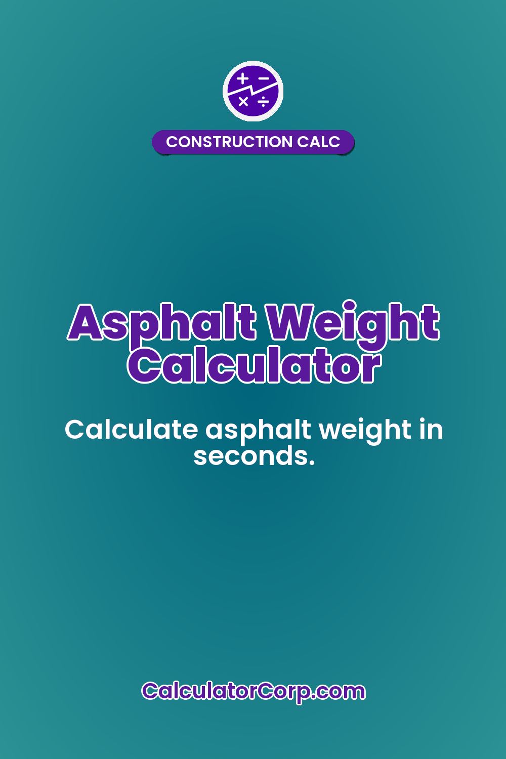Asphalt Weight Calculator