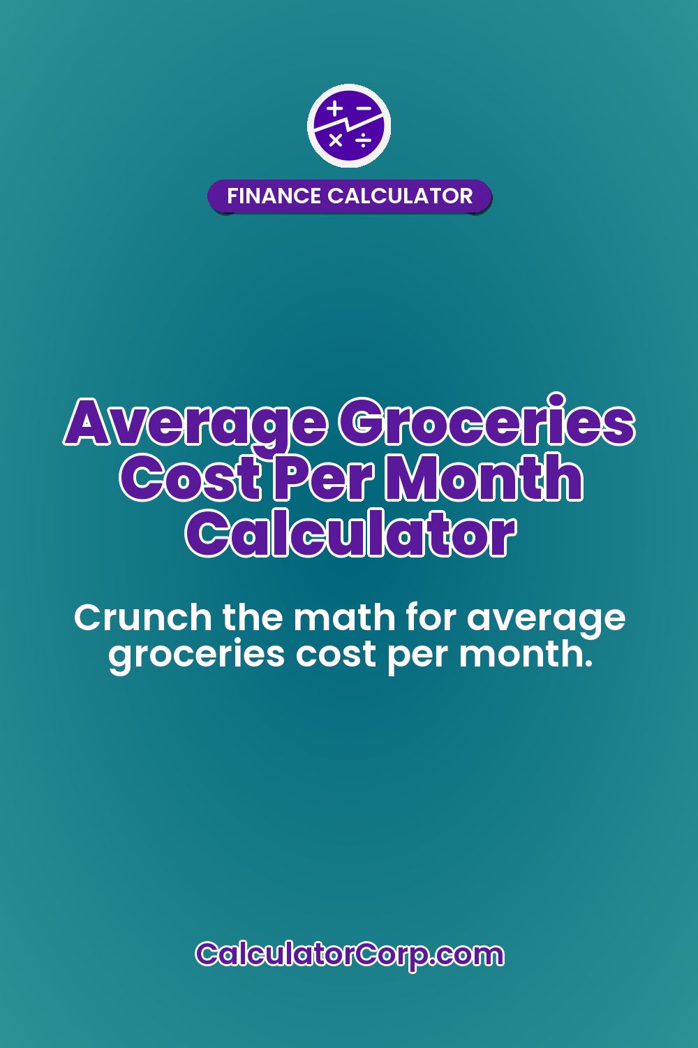 Average Groceries Cost Per Month Calculator