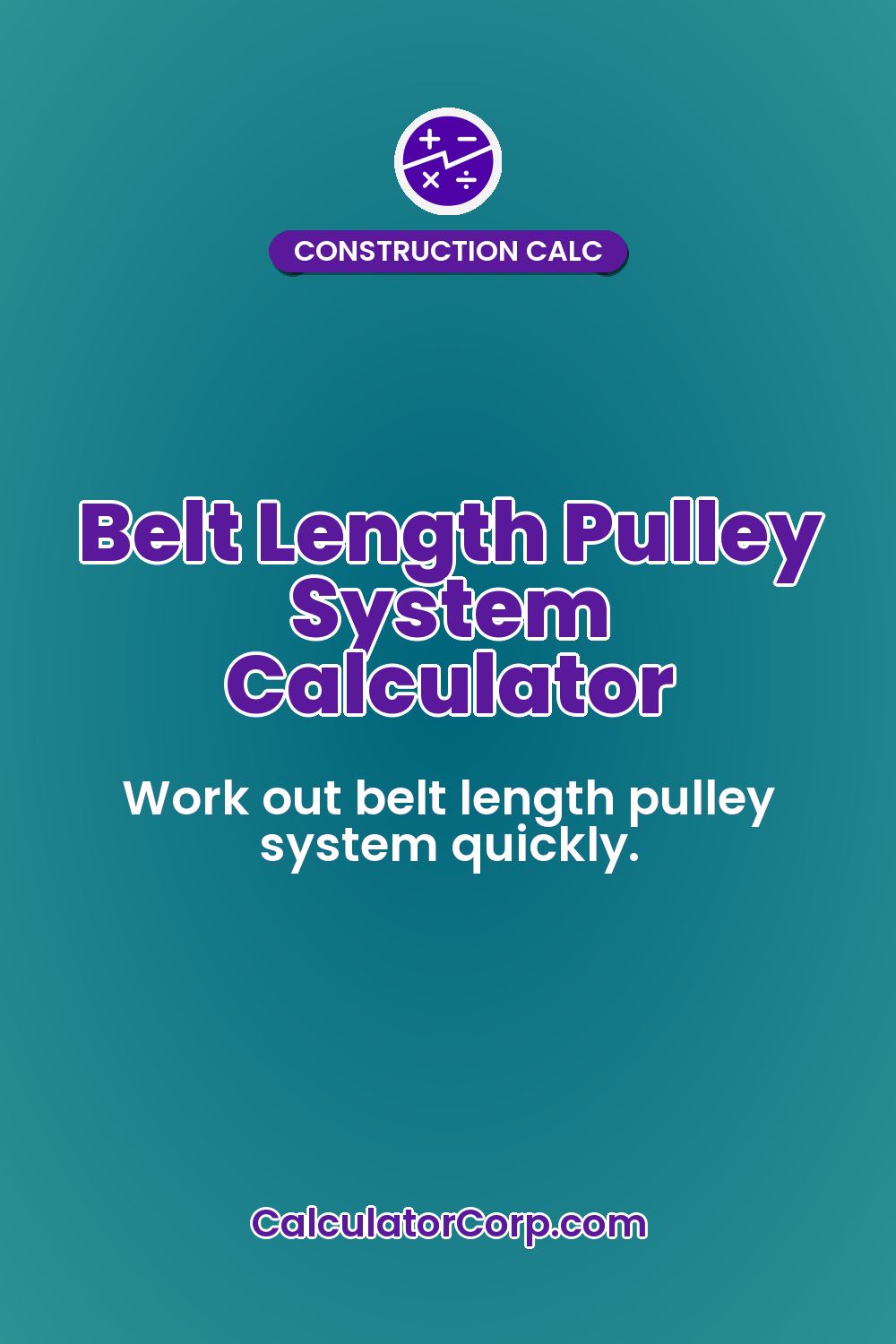 Belt Length Pulley System Calculator