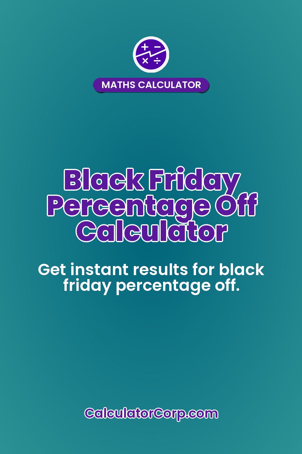 Black Friday Percentage Off Calculator