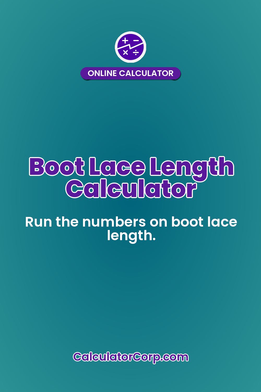 Boot Lace Length Calculator