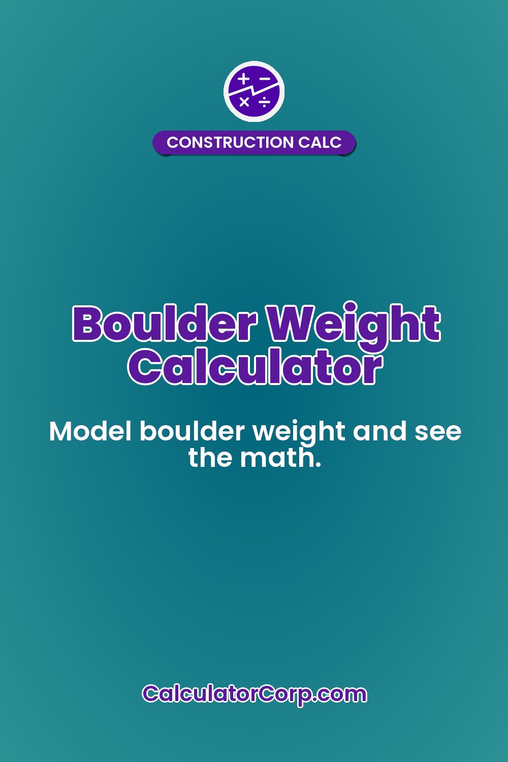 Boulder Weight Calculator