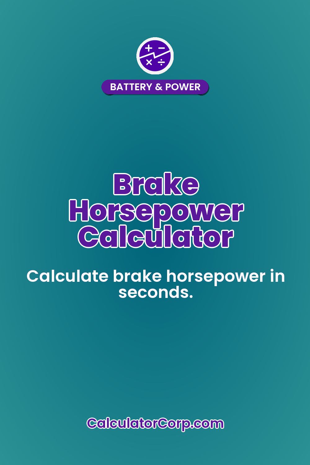 Brake Horsepower Calculator