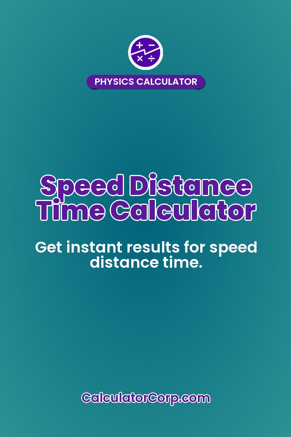Speed Distance Time Calculator