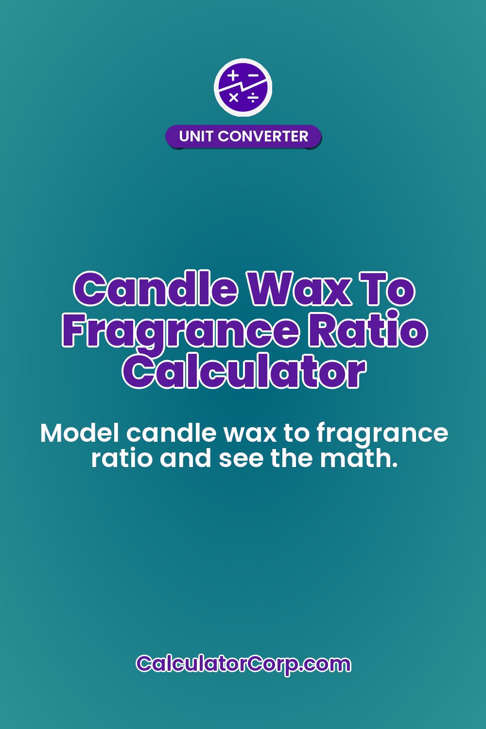 Candle Wax To Fragrance Ratio Calculator