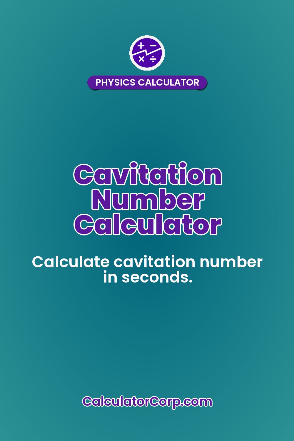 Cavitation Number Calculator