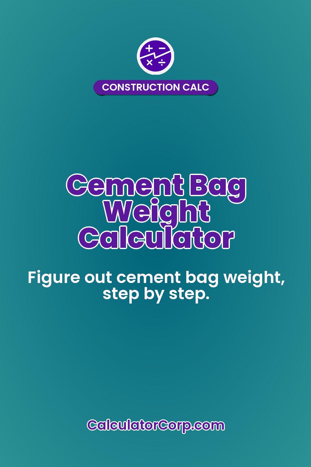 Cement Bag Weight Calculator
