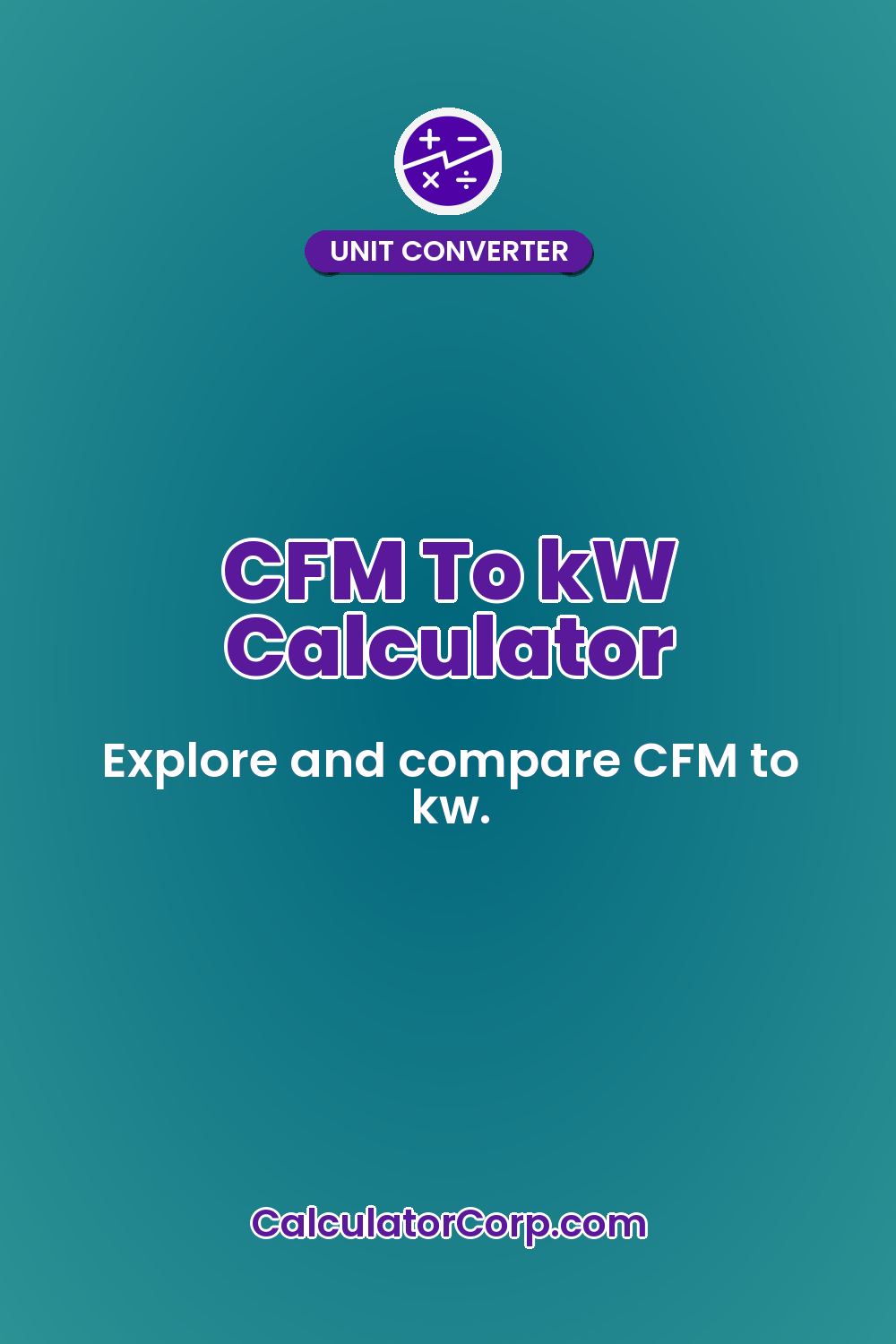 CFM To kW Calculator