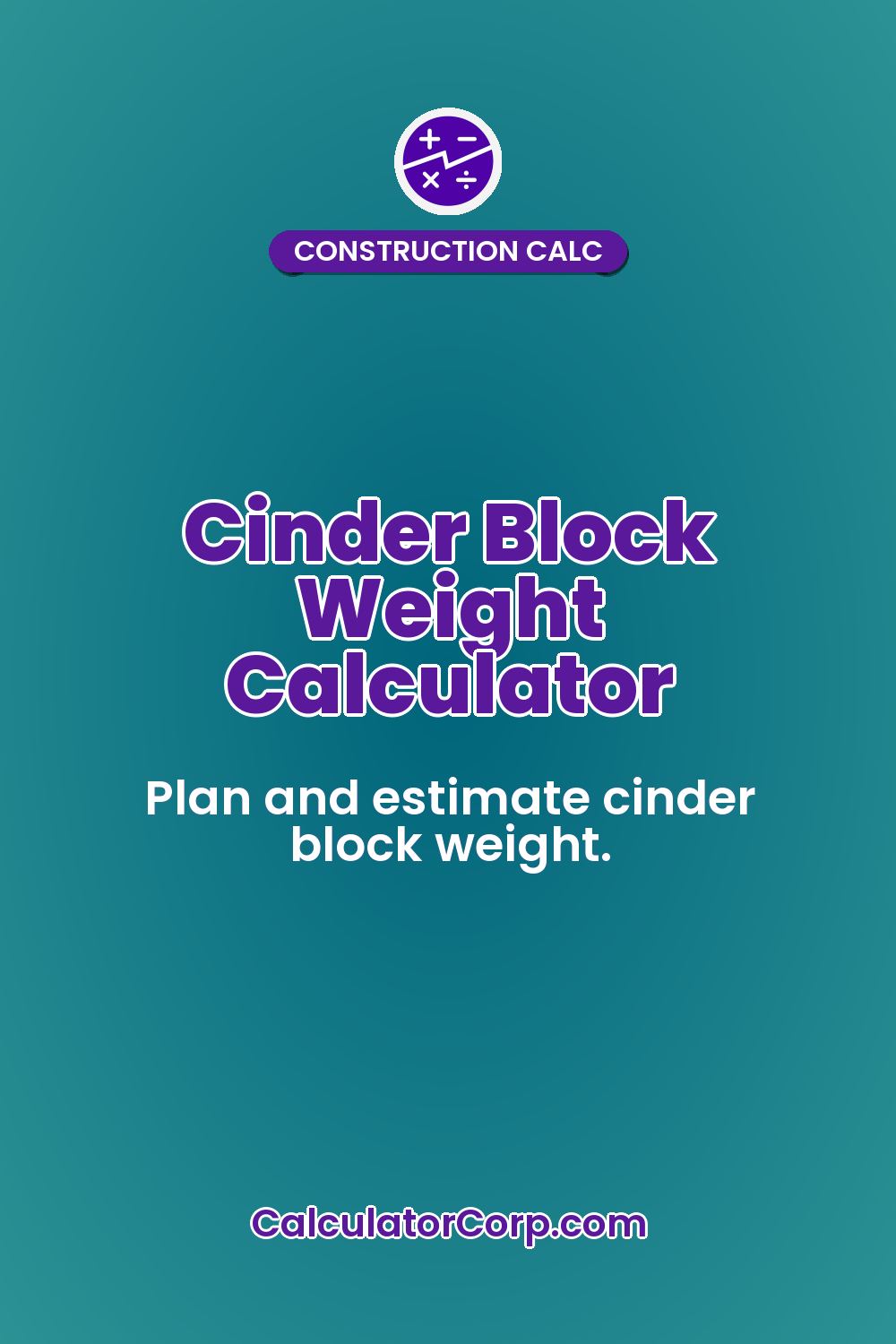 Cinder Block Weight Calculator