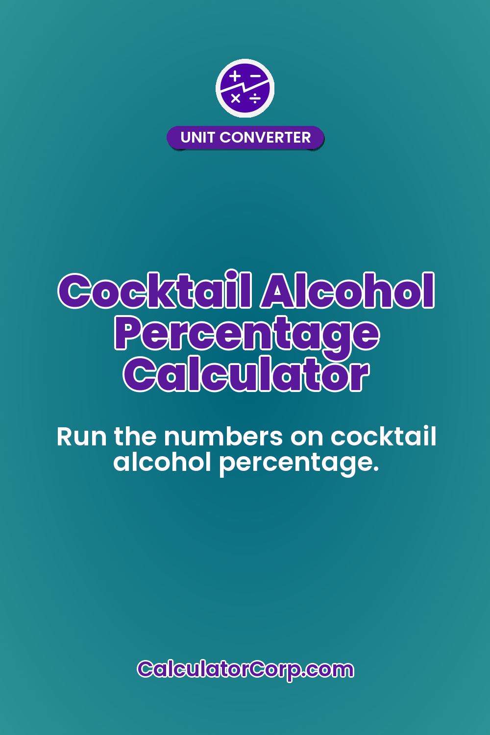 Cocktail Alcohol Percentage Calculator