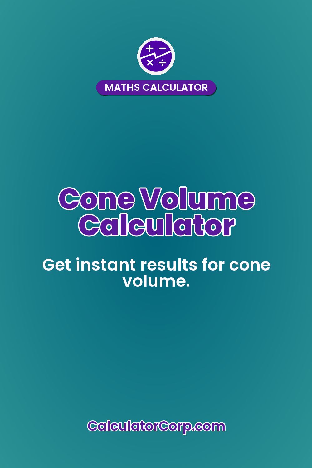 Cone Volume Calculator