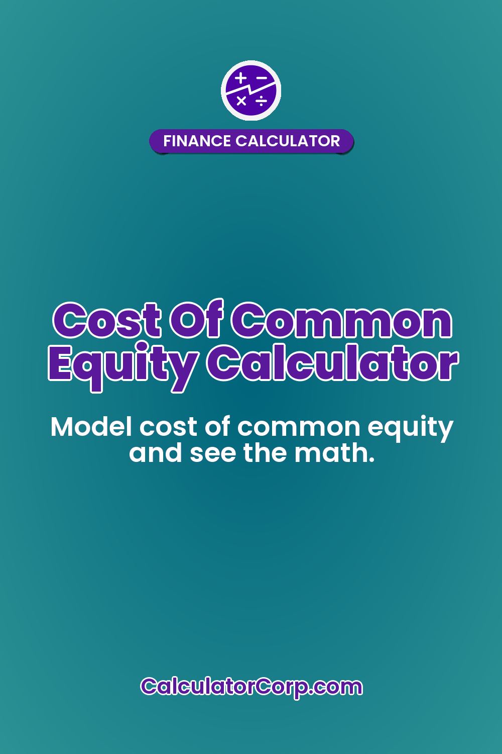 Cost Of Common Equity Calculator
