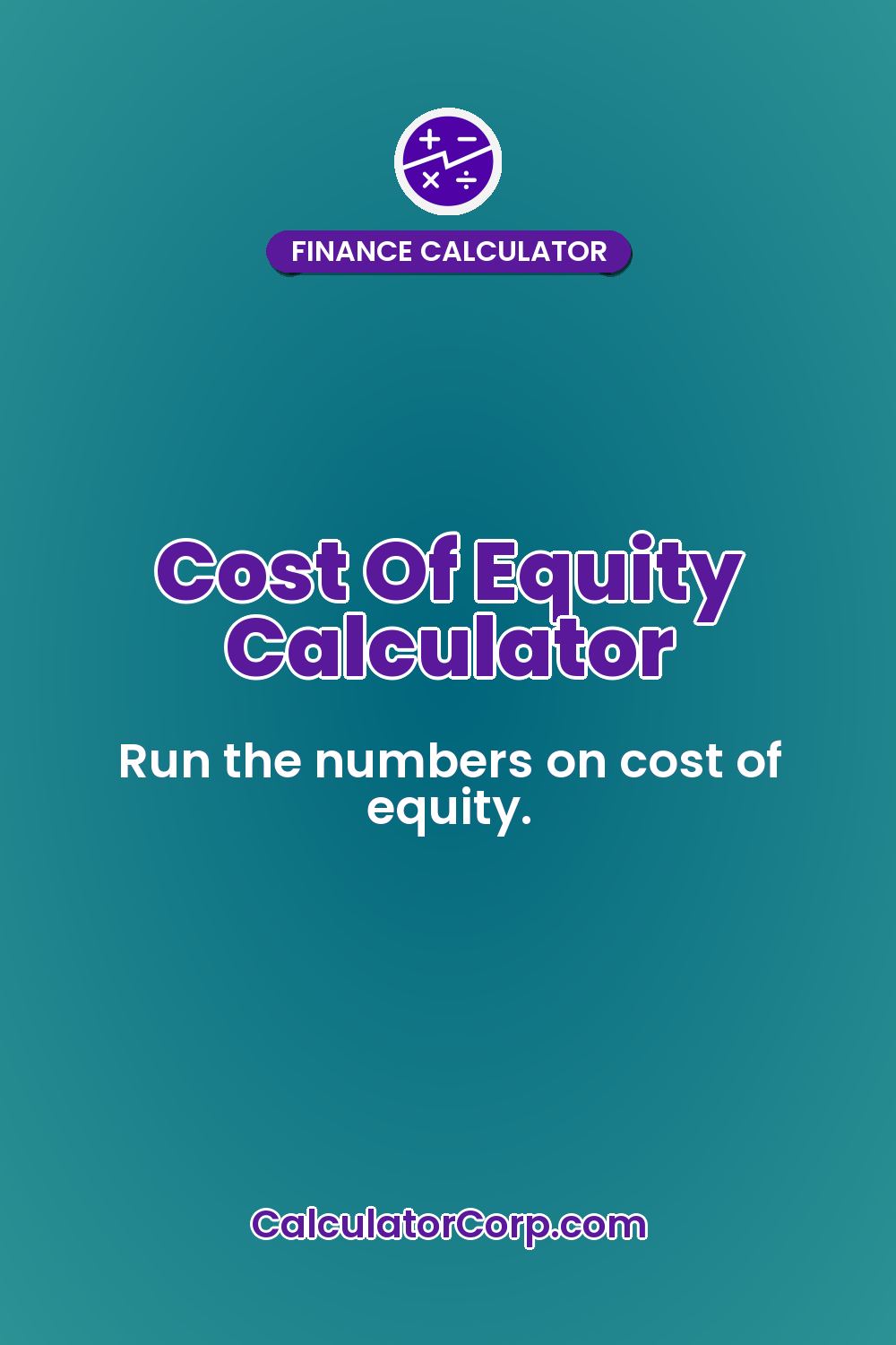 Cost Of Equity Calculator