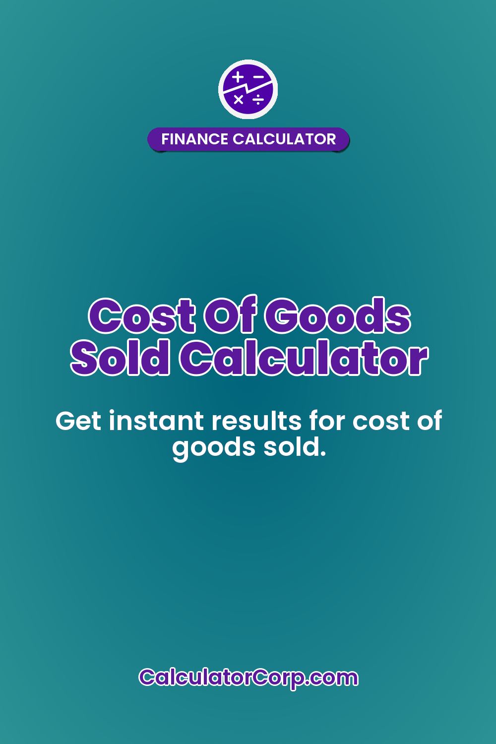 Cost Of Goods Sold Calculator