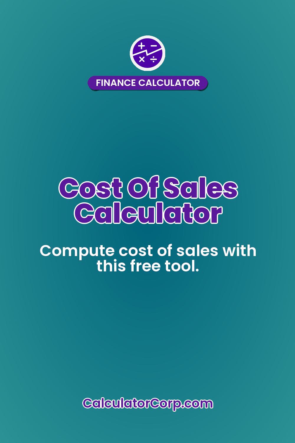 Cost Of Sales Calculator