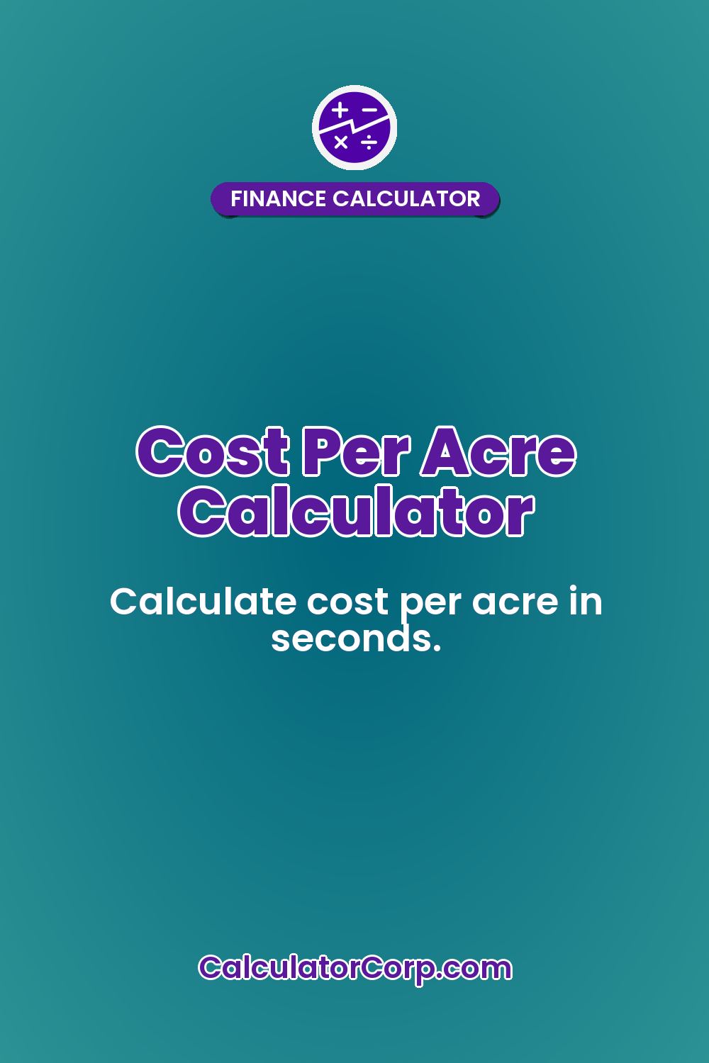 Cost Per Acre Calculator