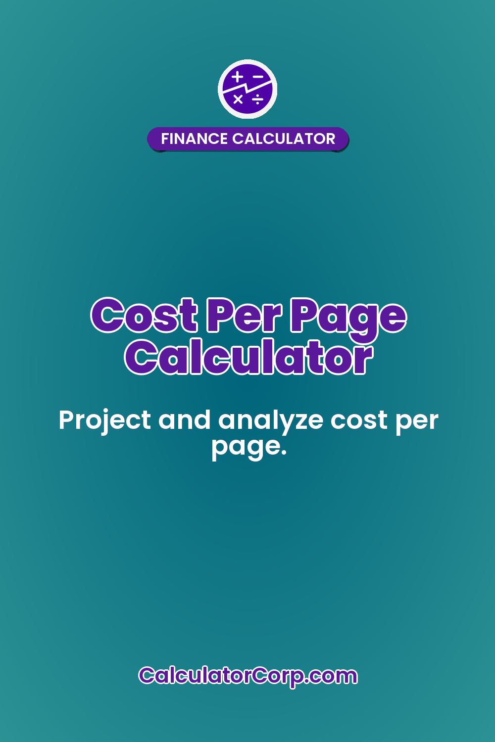 Cost Per Page Calculator