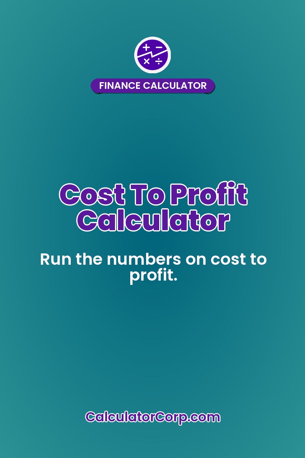 Cost To Profit Calculator