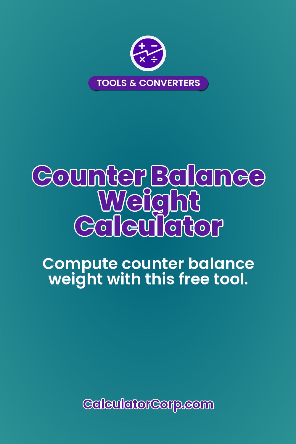 Counter Balance Weight Calculator