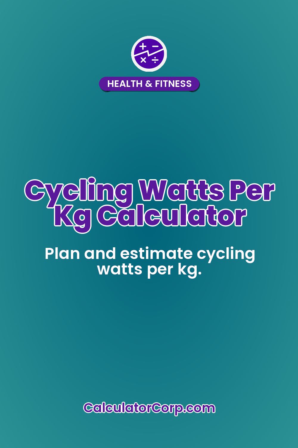 Cycling Watts Per Kg Calculator