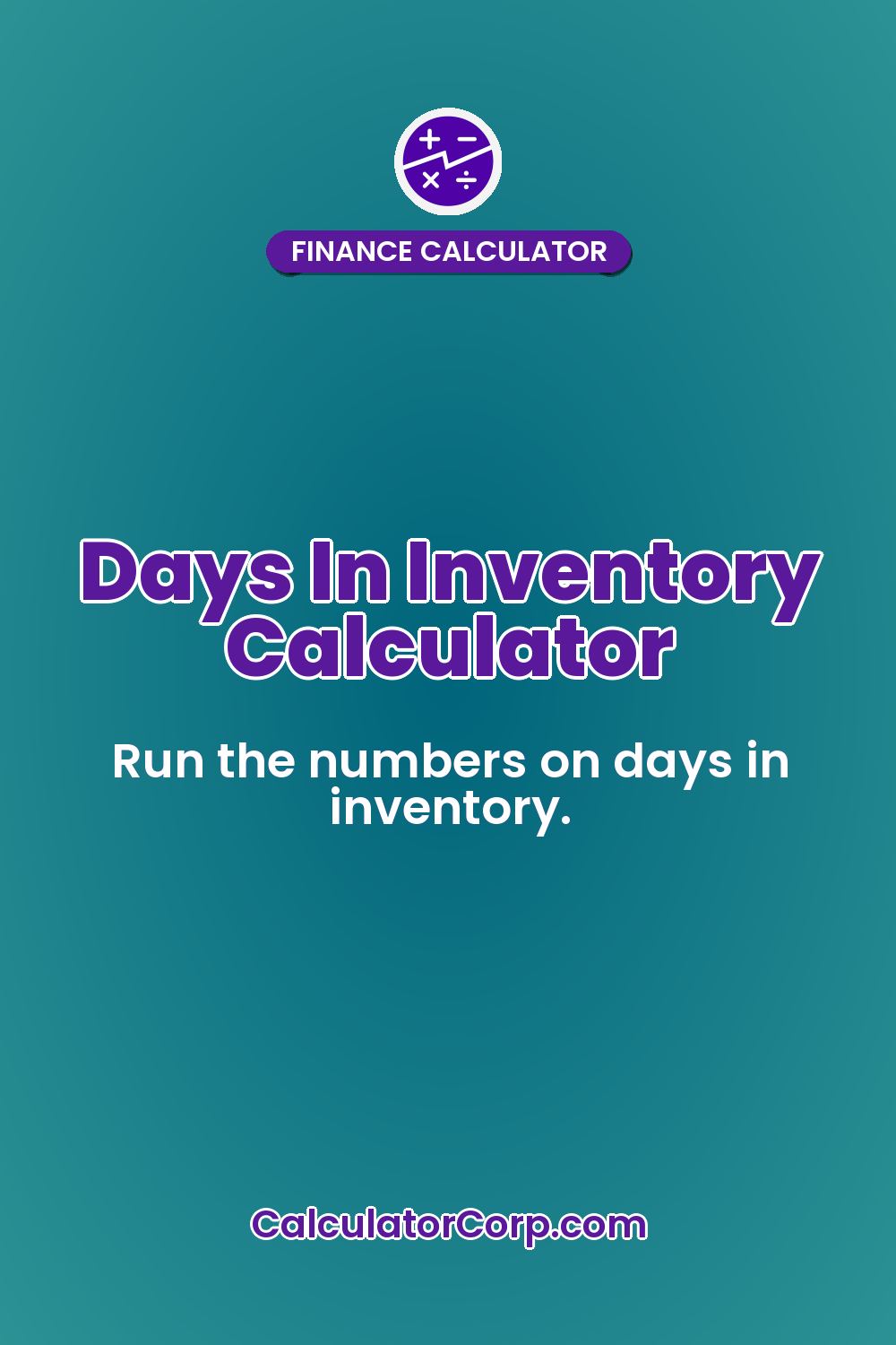 Days In Inventory Calculator