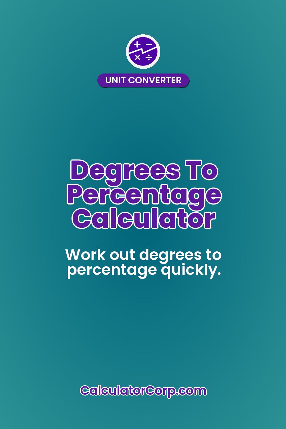 Degrees To Percentage Calculator
