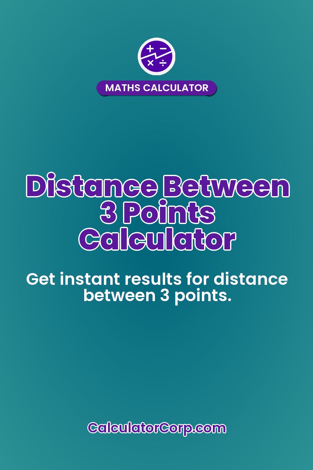 Distance Between 3 Points Calculator