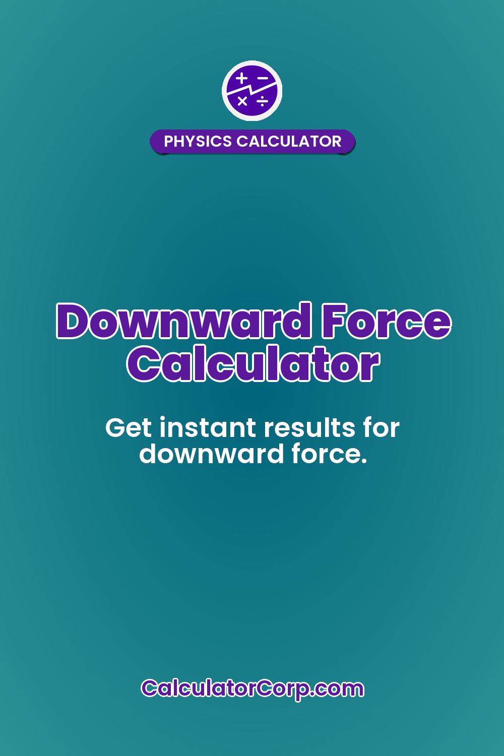 Downward Force Calculator