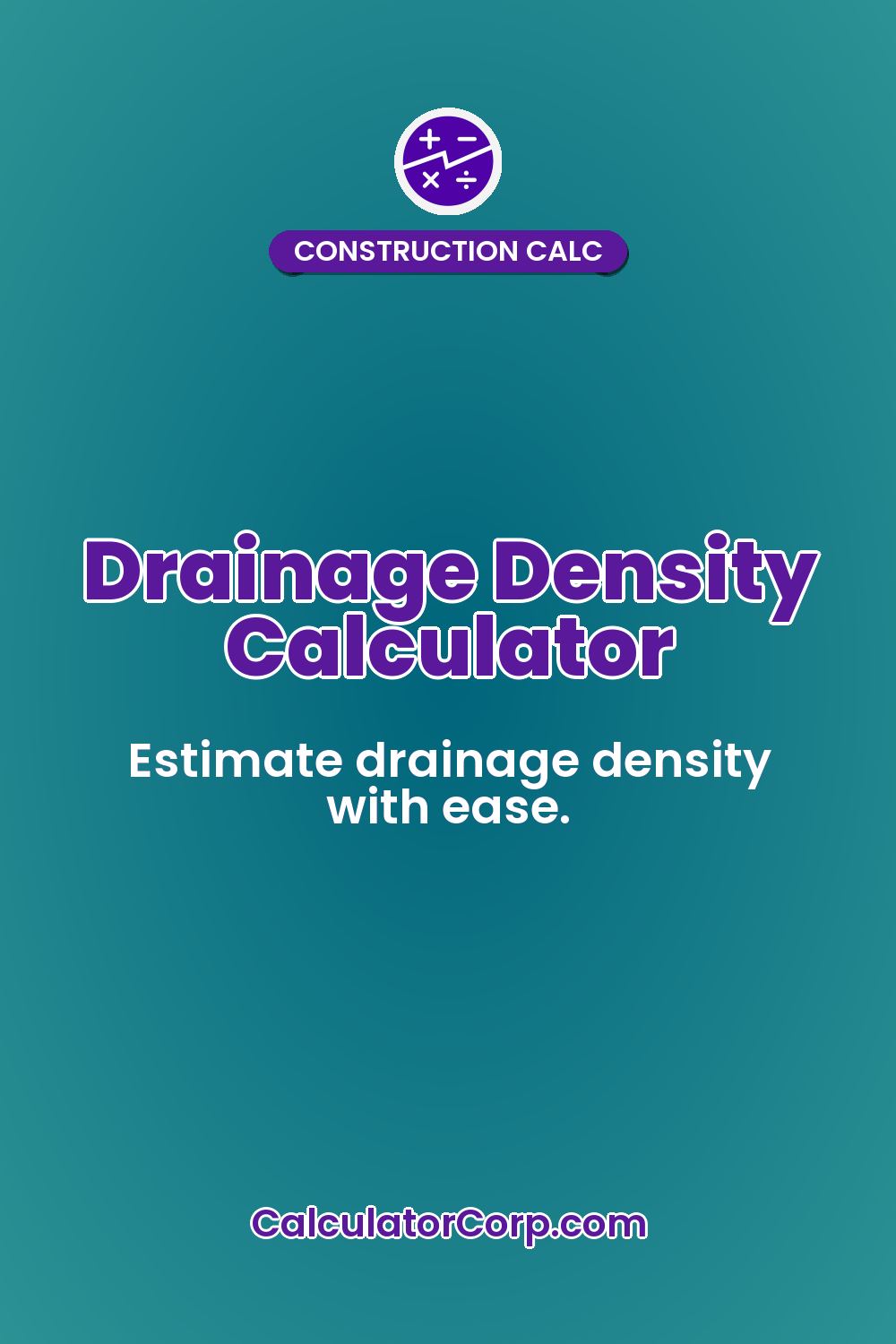 Drainage Density Calculator