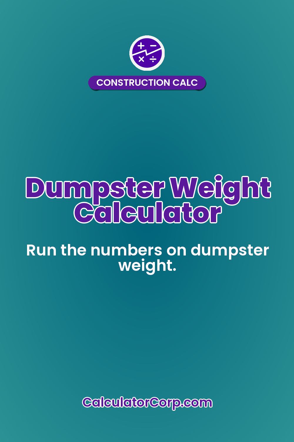Dumpster Weight Calculator