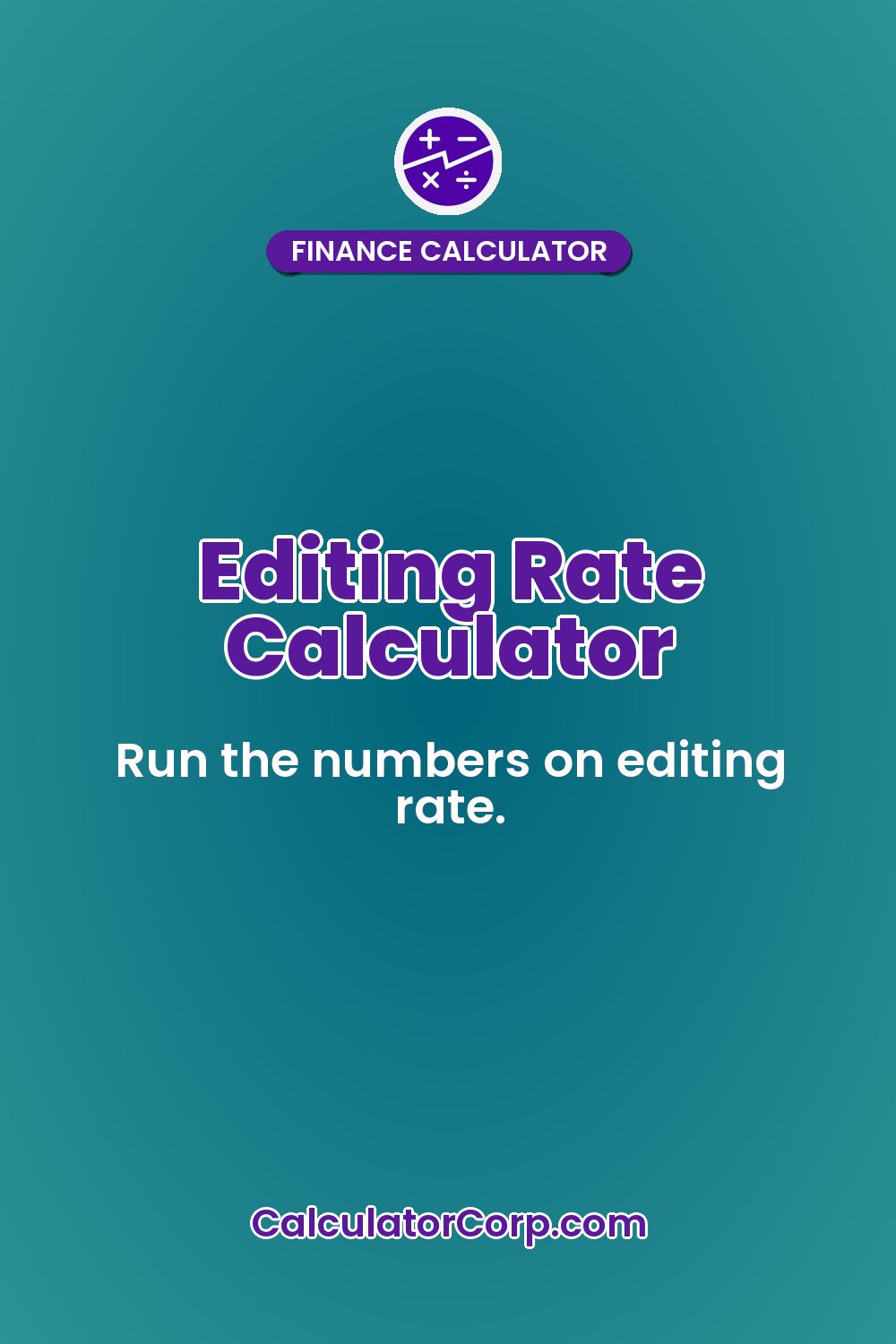 Editing Rate Calculator
