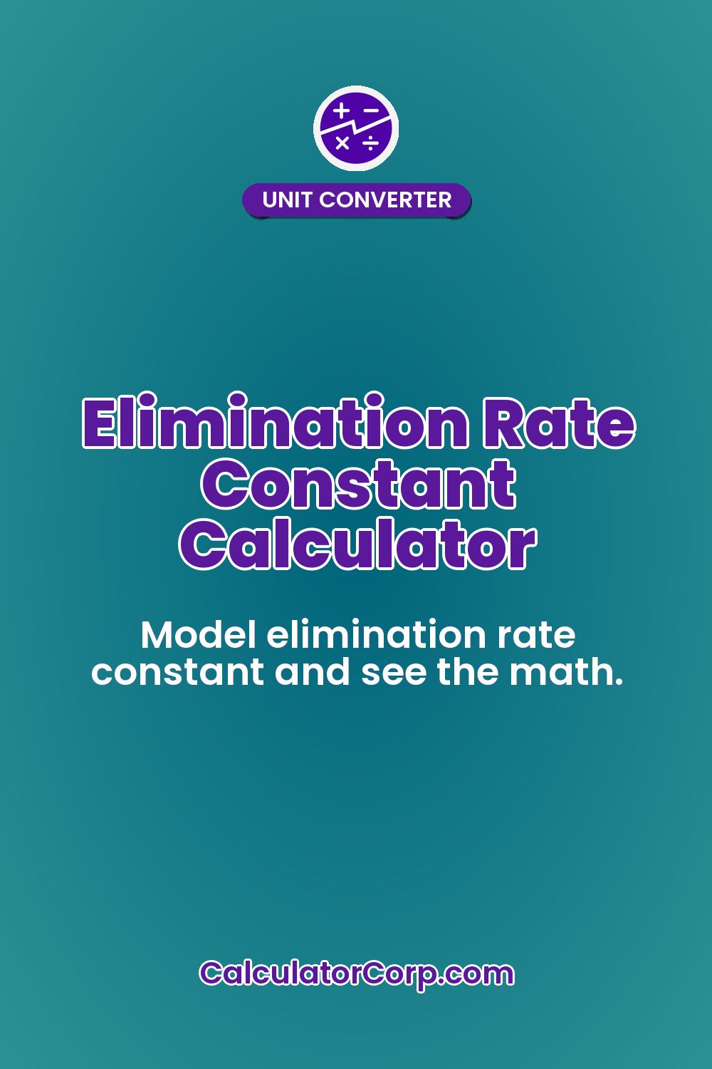 Elimination Rate Constant Calculator