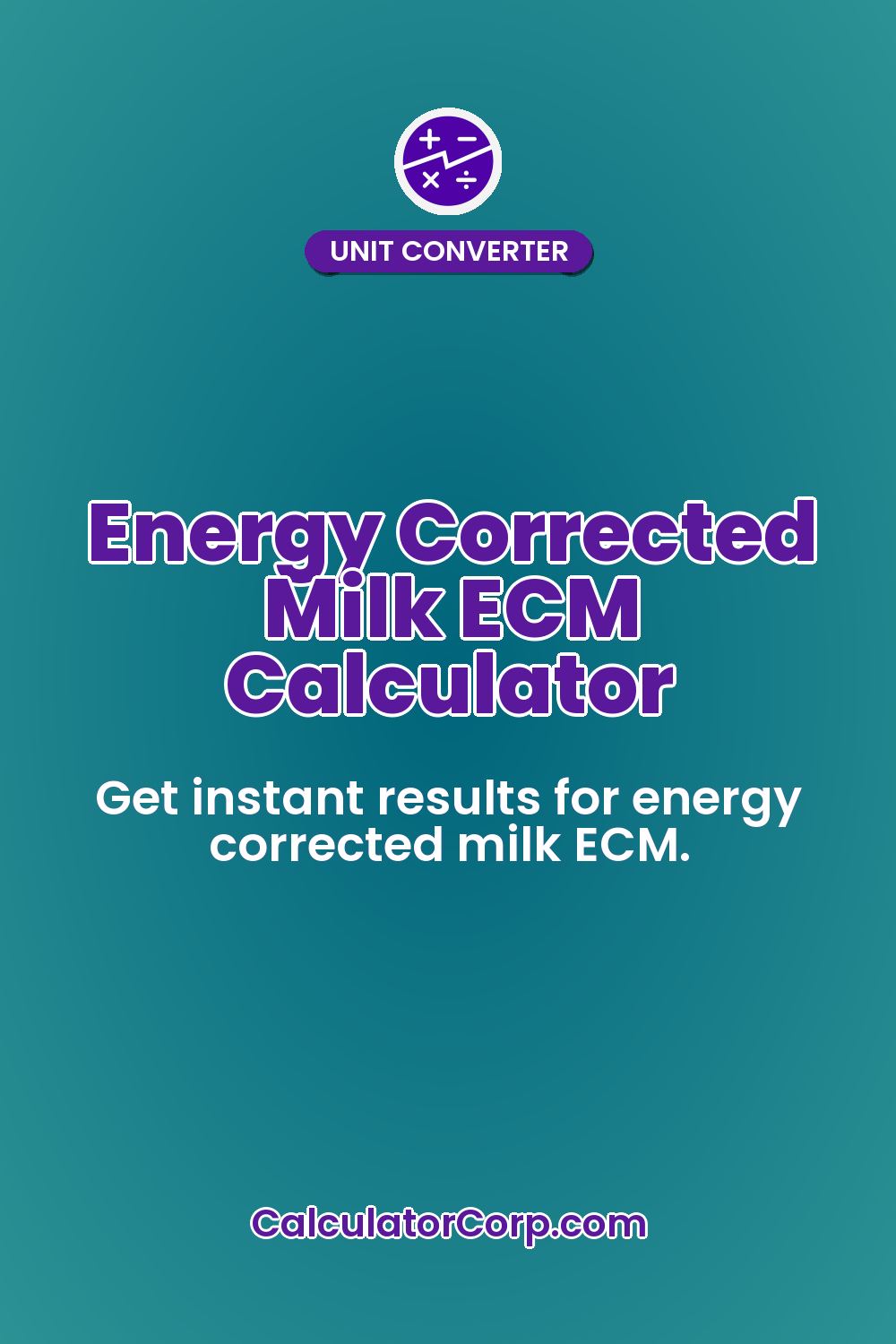 Energy Corrected Milk ECM Calculator